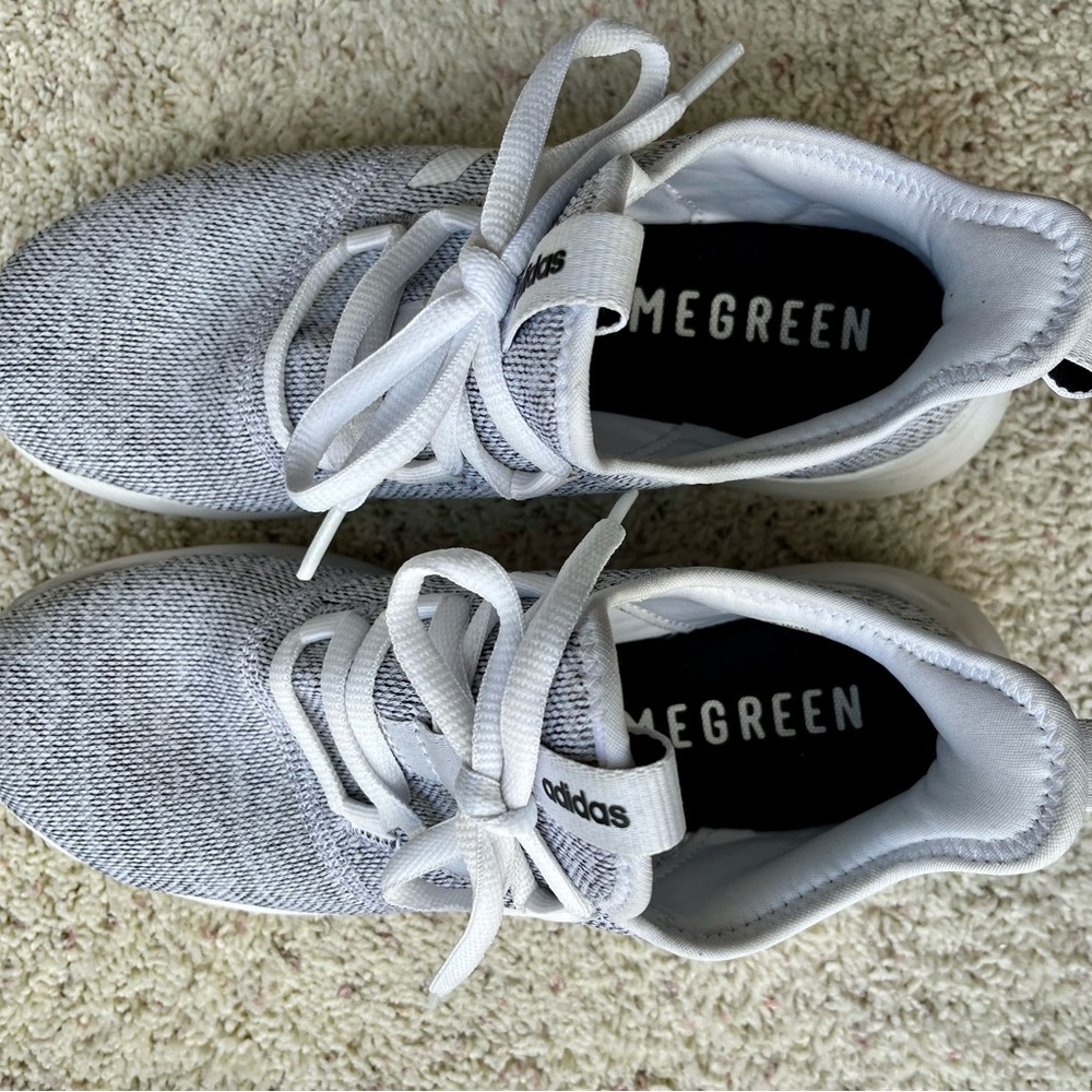 Adidas Gray and White Sneakers